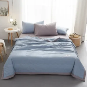 2025 New Solid Color Cotton Summer Quilt Soft and Comfortable Adult Air Conditioner Student Dormitory Single Thin Quilt